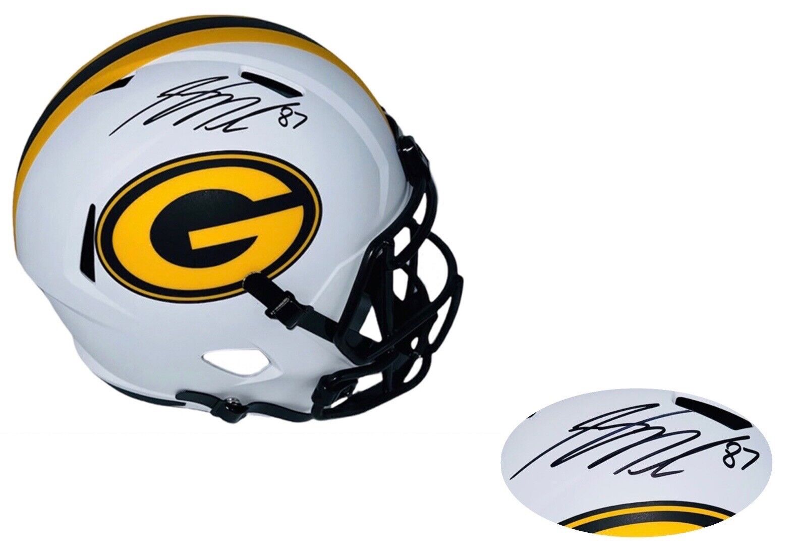 Jordy Nelson Autographed Green Bay Packers Full Size Flash Football Helmet  JSA